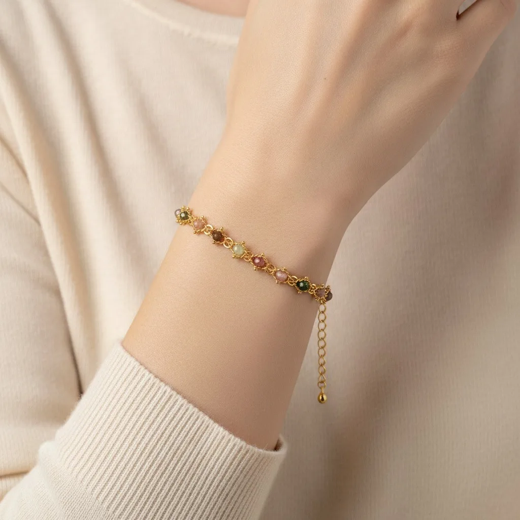 Tourmaline Chain Bracelet