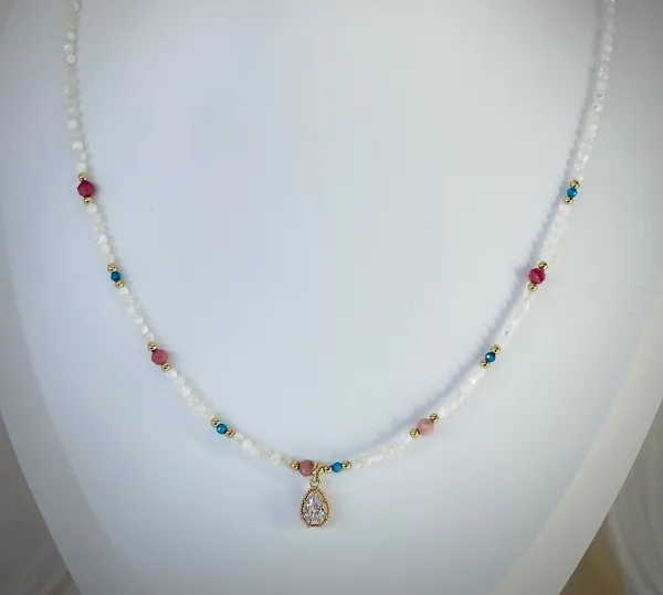 Colourful Teardrop Necklace, photo 2