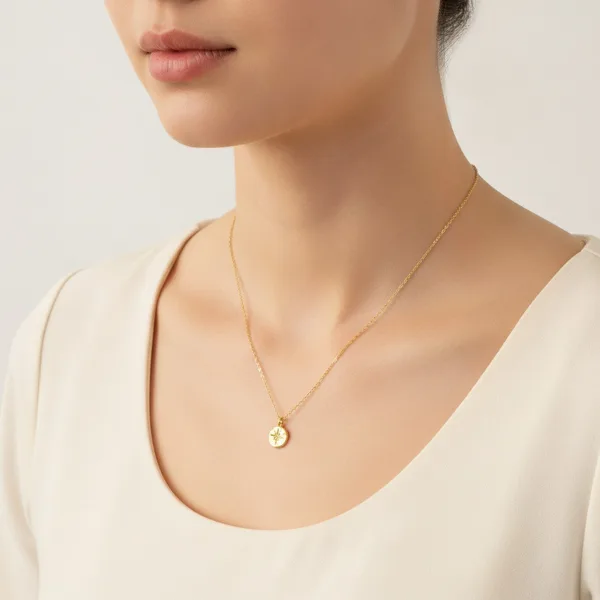 Gold Coin Pendant Necklace, photo 1