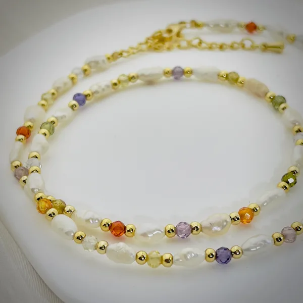 Pearl & Zirconia Necklace, photo 8