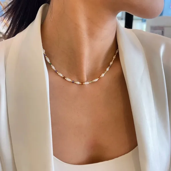 Pearl & Zirconia Necklace, photo 1