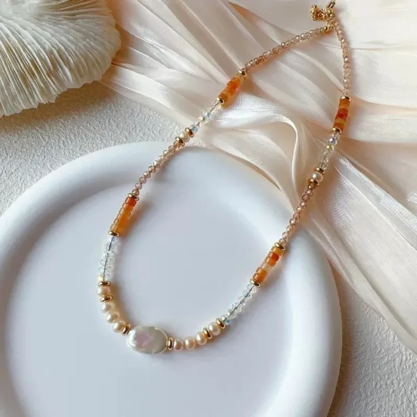 Mixed Gemstone & Pearl Necklace, photo 2