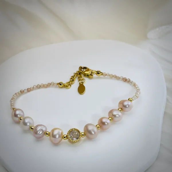 Pearl & Zirconia Charm Bracelet, photo 4