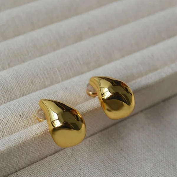 Golden Teardrop Earrings, photo 5