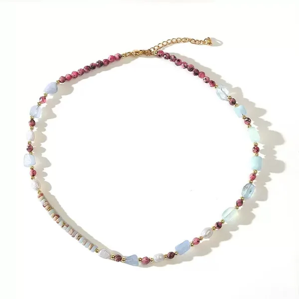 Aqua & Pearl Necklace, photo 2