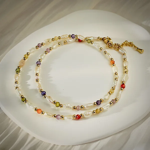Pearl & Zirconia Necklace, photo 5