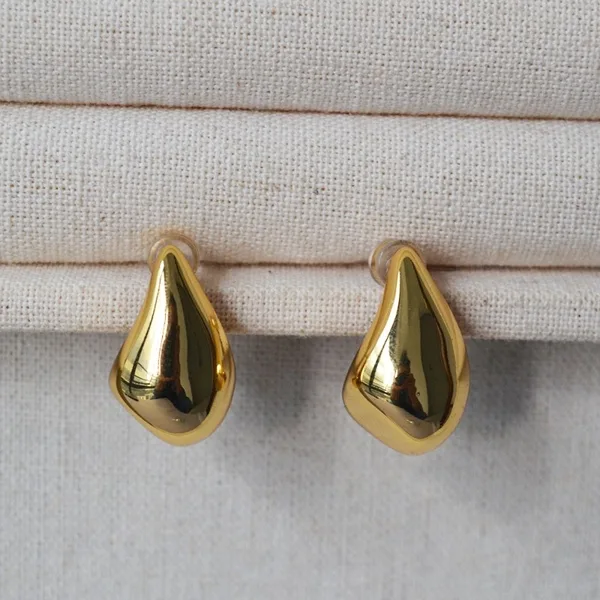 Golden Teardrop Earrings, photo 2