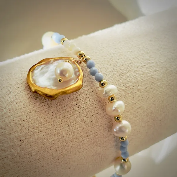 Pearl & Blue Bead Bracelet, photo 6