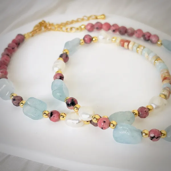 Aqua & Pearl Necklace, photo 4