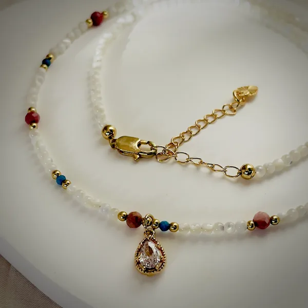 Colourful Teardrop Necklace, photo 5