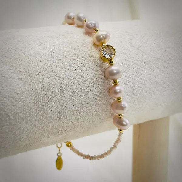 Pearl & Zirconia Charm Bracelet, photo 6
