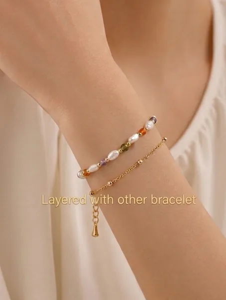 Pearl & Zirconia Bracelet, photo 7